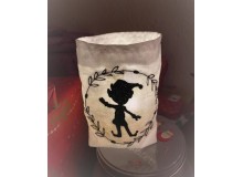 Stickdatei ITH - Lichtbeutel Wichtelkranz Silhouette